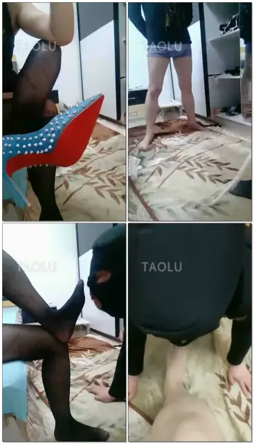 【蓝蝶魅主】耳光加踢裆，虐狗