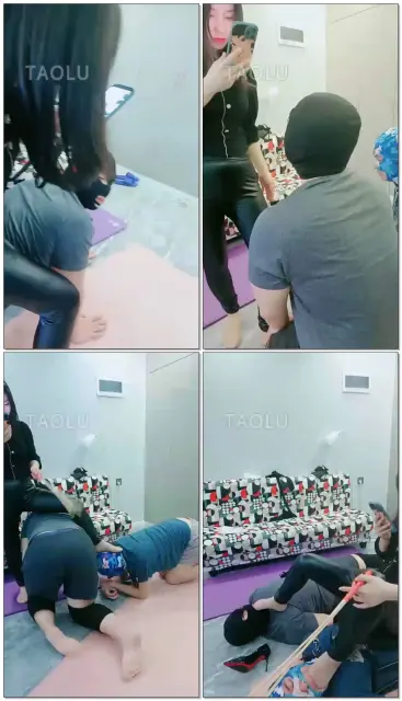 【麒麟女皇】两只贱货一起伺候主人