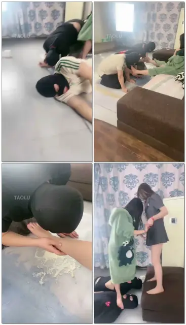 【领主老大】女奴直接红金奴下奴，全体重深喉呕死双狗