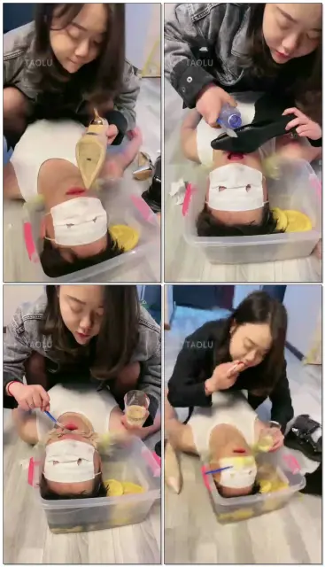 【逗逗s】仰视五双脏鞋刷鞋水与刷牙水圣水狗嘴接住喝不下去就呛耳鸣！