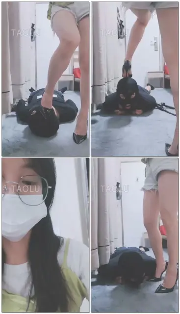 【灵竹】打屁股，残忍踩头