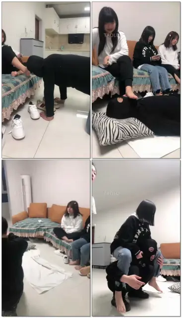 【文文小祖宗】和三个素人调教耳光口水舔足