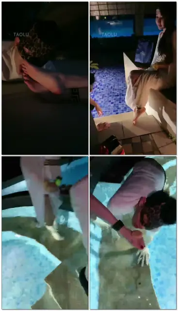 【微希】震惊！绝对刺激，五星酒店带狗耍水被巡逻员观看