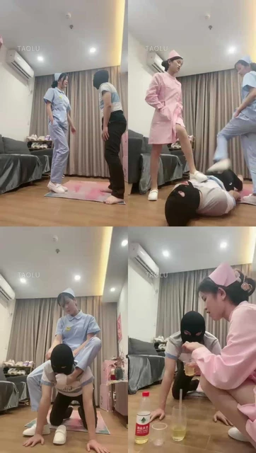 【诗诗s&漫漫S】双护士复疗阳wei狗，加深治疗提档口水升水治疗棉袜丝袜唤醒患者下体