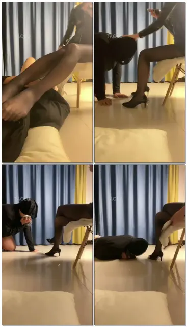 【轩宁s】皮衣黑丝高跟调贱狗