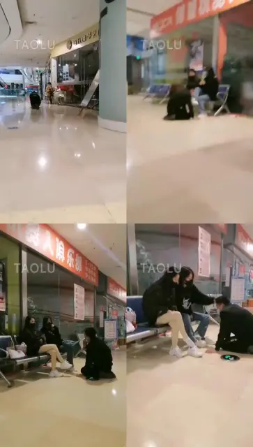 【傲柔】商场中的调教，狗子向路人跪求食物