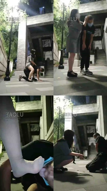 【YJ月玖儿】户外调教舔脚，遛狗