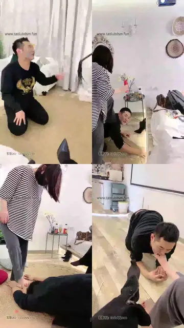 【鑫儿教头】贱货舔到了4只玉足，陶醉的不行了