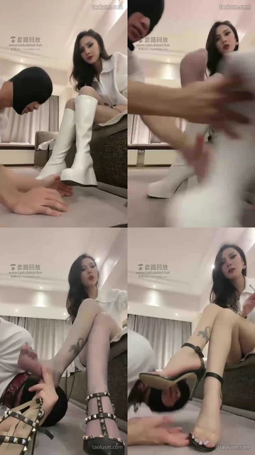 【萱萱】调教学生鞋奴