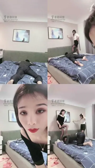 【安琪】双女王暴力调教脚奴