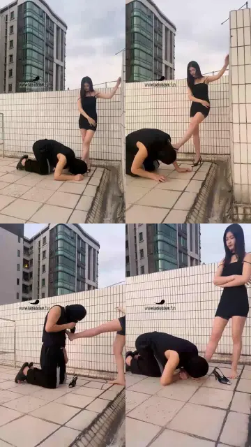 【Fiona菲菲s】天台调教尾随狗