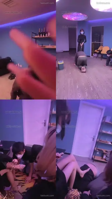 【安琪】调教双狗踩踏舔鞋烟灰