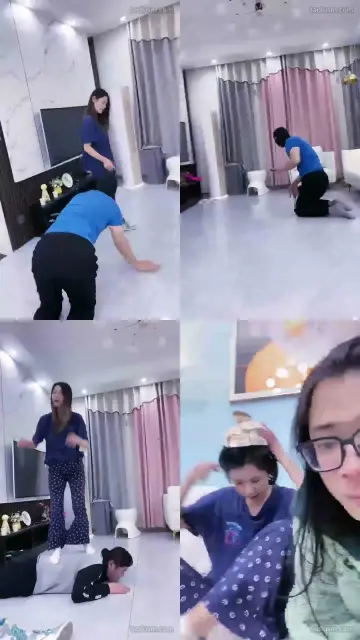 【麋鹿银儿】暴力调教男奴锁喉