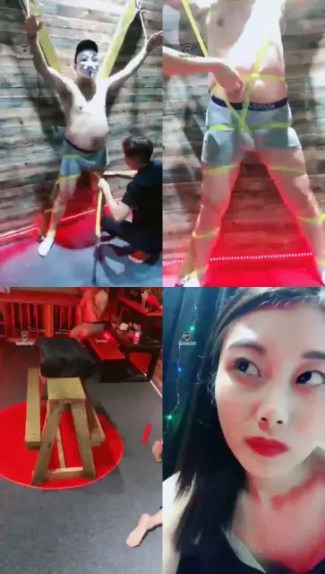 【AMY清语】捆绑贱狗踢裆虐乳  官方已删   