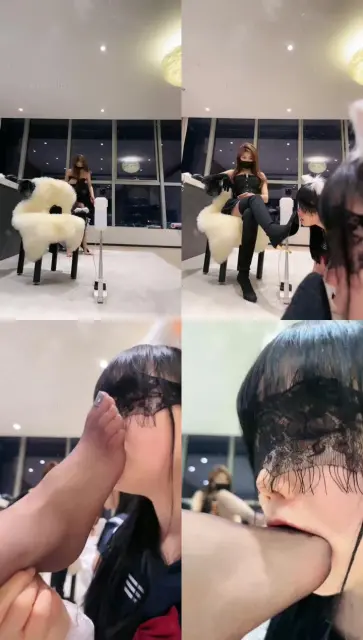 【美美子】调教女仆侍奉主人的黑丝玉足