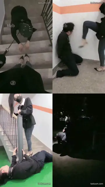 【桃幼幼】户外调教贱货高跟鞋踩踏