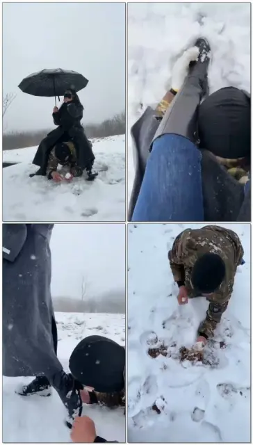 【辣姐】调教雪中玩