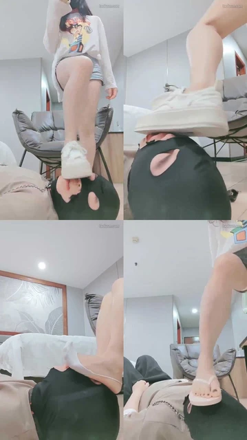 【妮蔻Royal】湿船袜人字拖扇脸踩踏