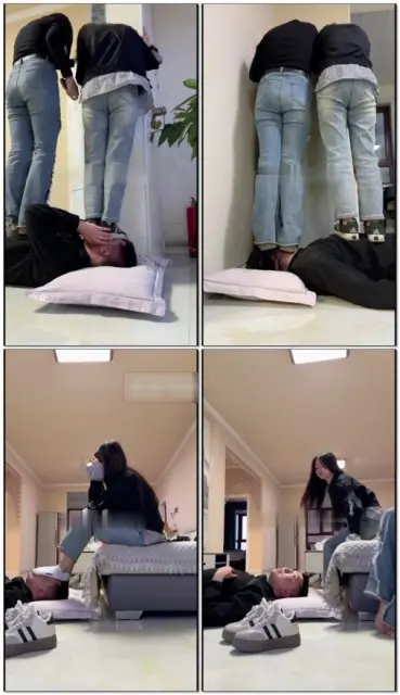 【精神小妹】脏臭鞋底践踏羞辱脚底闻舔