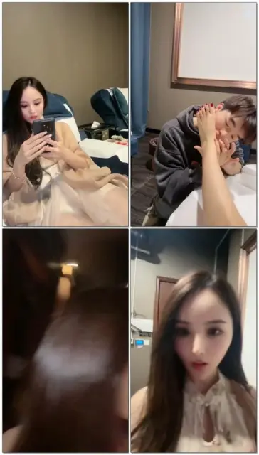 【冰冰】在足疗店里当着技师面喝圣水