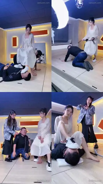 【麋鹿银儿】美人糖糖脸部摧残漂亮小白鞋