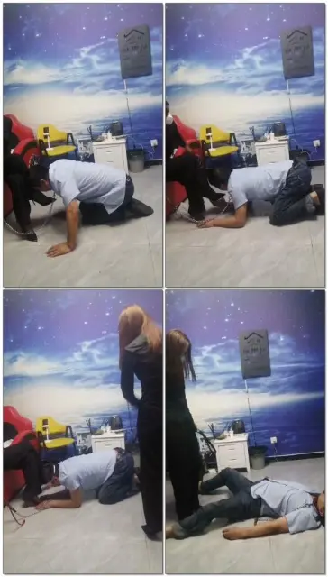 【天韵女皇】双s现场调教贱狗