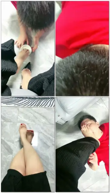 【梦露S】家奴，调教洗脚恋足深喉