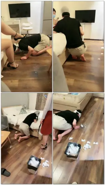 【桃桃樱SS】圣水窒息面罩玩狗