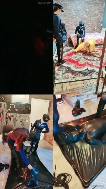 【圈养基地】乳胶床窒息踩踏黄金圣水今天玩新狗