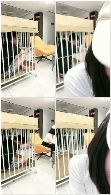 【黛樱】强制困笼子里求我放扇耳光