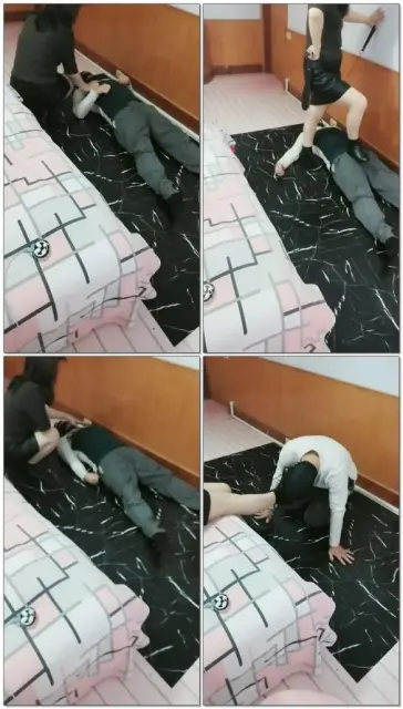 【小叶女S】女王小叶s调教家奴舔鞋踢裆虐乳头踩头