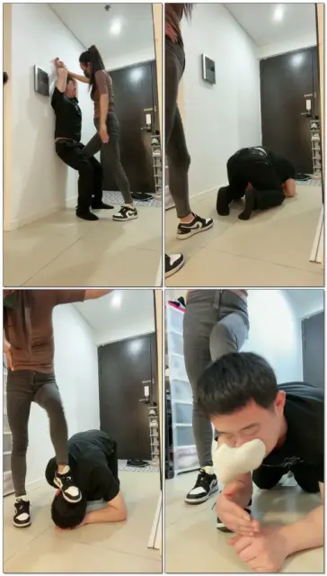 【苒溪】变态跟踪狂踢爆狗蛋踩脚下蹂躪白棉抹臭死你