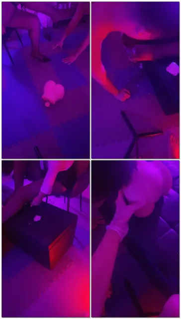 【奶油米御姐姐S】双主调教喂食舔脚