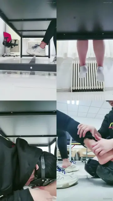 【璃茉老师】桌下视角调教母狗