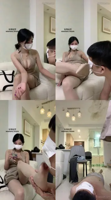 【泡芙】性感后妈TJ虐乳舔脚口水