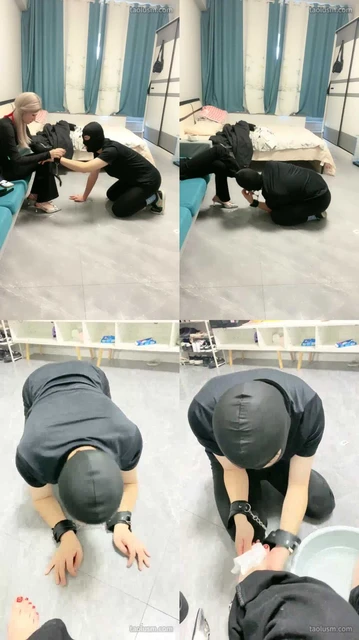 【小七s】直播狗奴基础化调教舔鞋洗脚水耳光