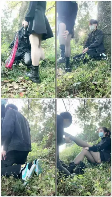 【漫音s】户外虐狗，清理脏皮靴，户外舔脚深喉