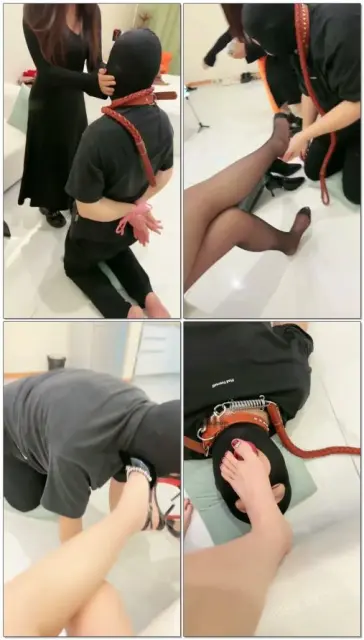 【00后倩妈S】三主合体调教贱狗