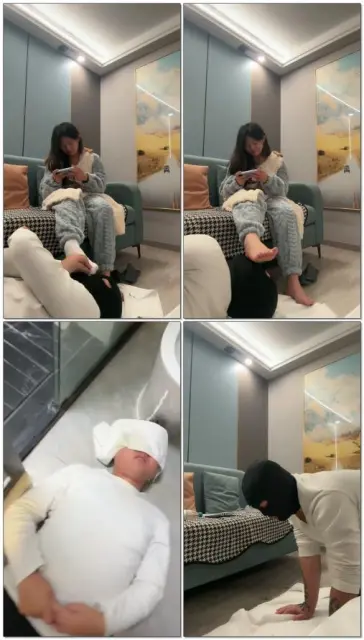 【子熙大人】胯下小狗来舔脚滴蜡鞭子