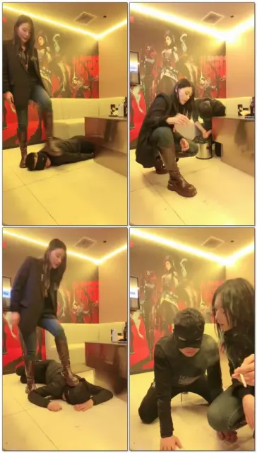 【乔伊S】KTV皮靴滴蜡虐狗