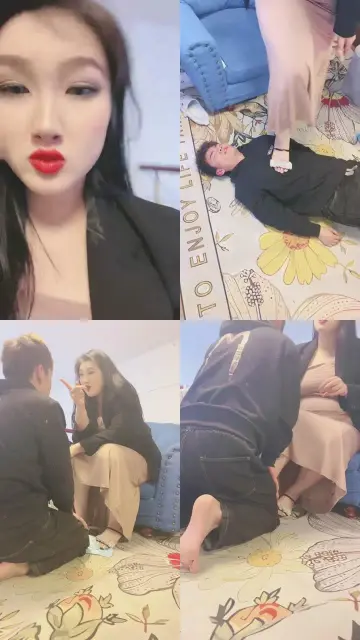 【宝珠姐姐】蹂躏追求者-耳光抽+全体重踩踏