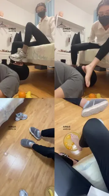 【KKsama】御姐S-裸足深喉踩踏喂食