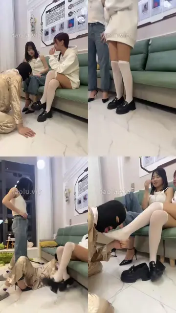 【阿昆】带洛丽塔入圈调-白丝皮鞋提档/原味脚捂脸/耳光