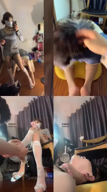 【不知名美女】骑马遛狗/跪舔白丝高跟/sp/吮吸脚趾/坐脸窒息