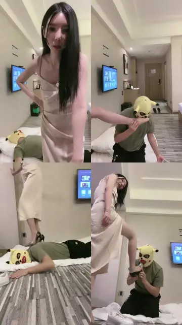 【陈甜女帝】小白鞋+高跟全体重跳踩