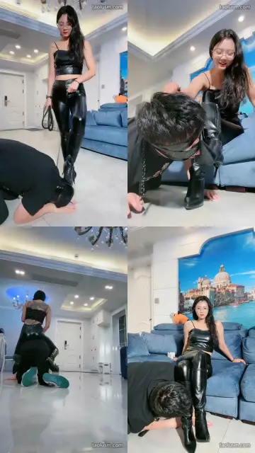 【初见】皮吊带皮靴调-骑马/踩踏喂食