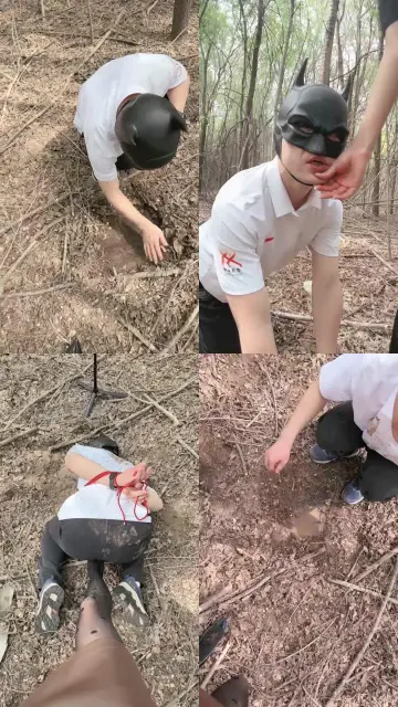 【苒溪】野外调-五花大绑虐-骑马骑脖遛狗/高跟踩