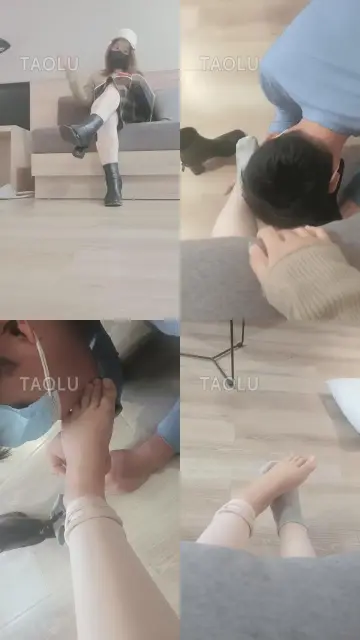 【婷婷玉主】棉袜踩踏/舔足