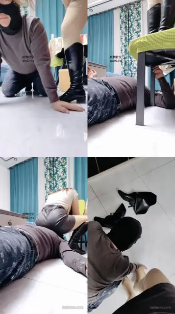 【李老师】长靴全体重踩踏/肉丝脚闻舔