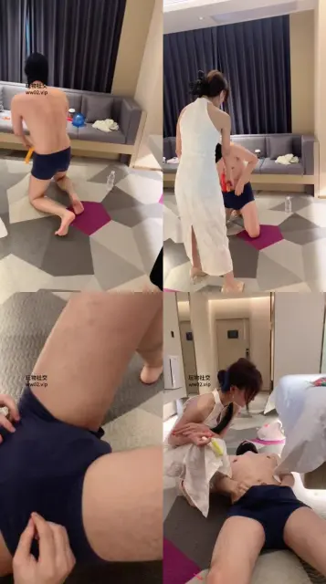 【香芋朱朱】双S-隔着贱狗踩爆气球【双视角】